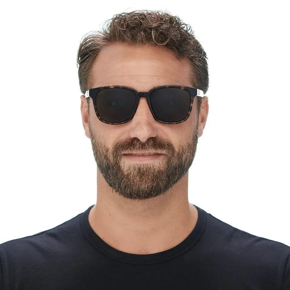 GUCCI LOGO GG0637SK 002 Sunglasses Havana Green Square Men
